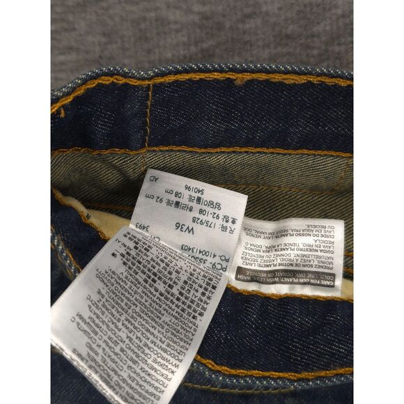 Levi's‎ 569 Jean Shorts Jorts Mens 36 x 12 Blue Loose Relaxed Fit Dark Wash - Picture 7 of 7